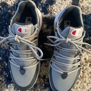 Basically new shoes. Worn once on indoor turf when we forgot soccer shoes.